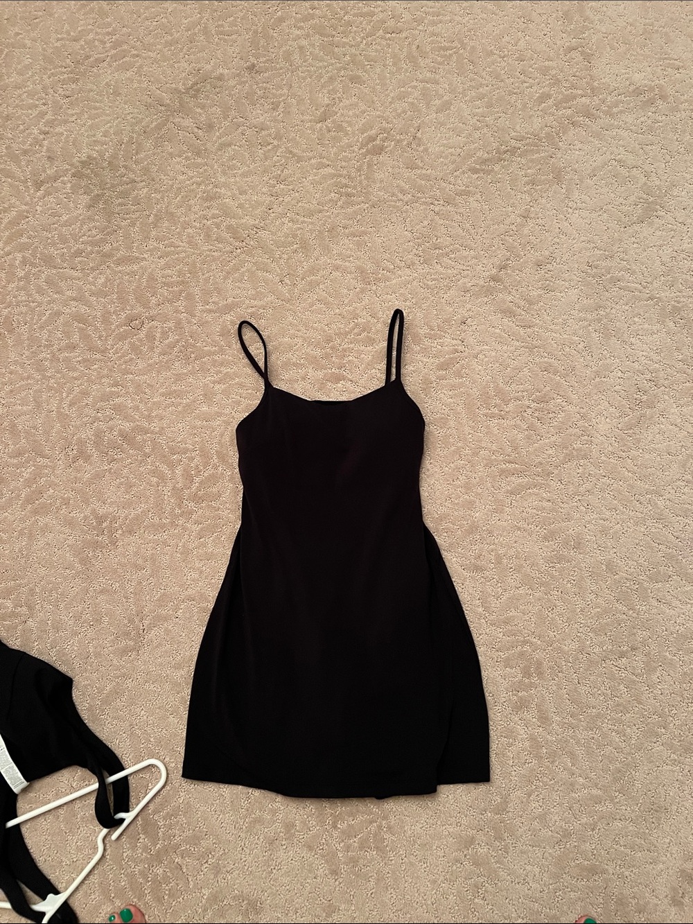lululemon athletica Black Spaghetti-Strap Cutout Mini Dress